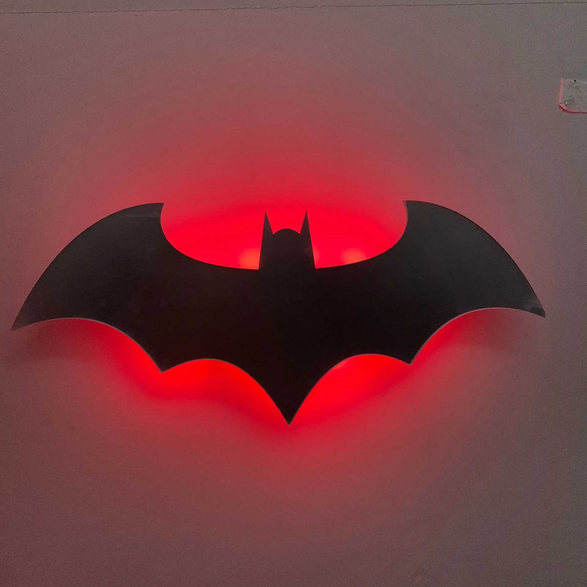 Creative Wooden Bat Wall Lamp LED Bedside Bar Decorative Light Remote Control Bedroom Living Room Porch Night Light C250923