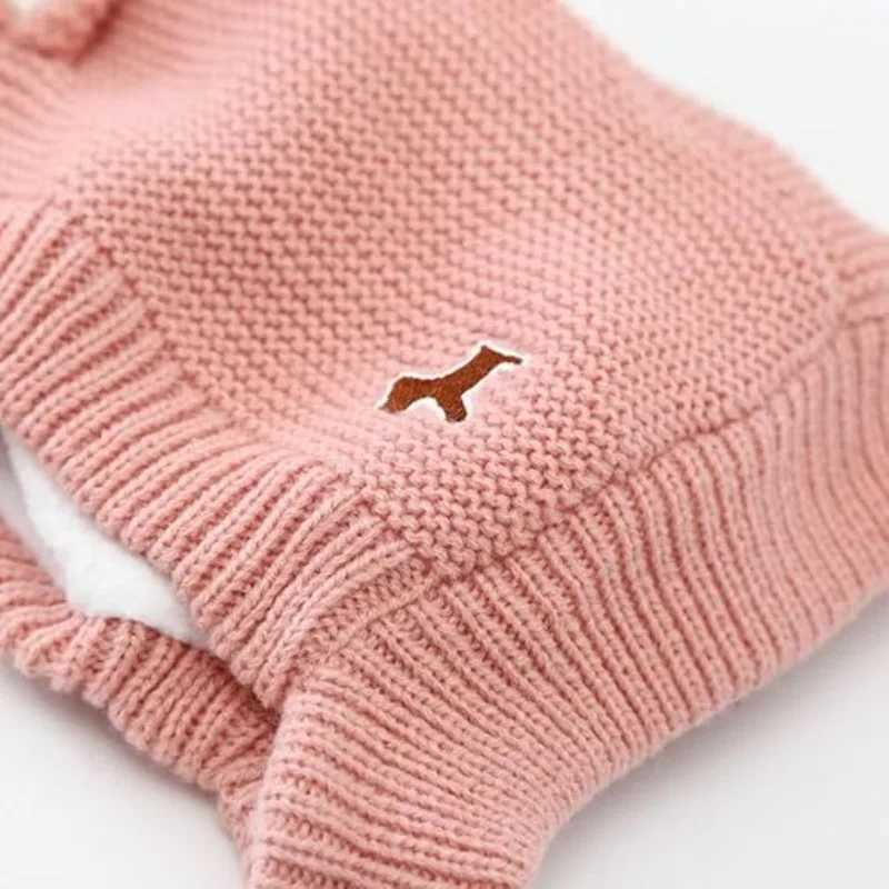 Cute Baby Hat Autumn and Winter Cartoon Ears Knitted Earmuffs Plush Hat Solid Color Thick Ear Protection Hat Childrens Gift Z251029