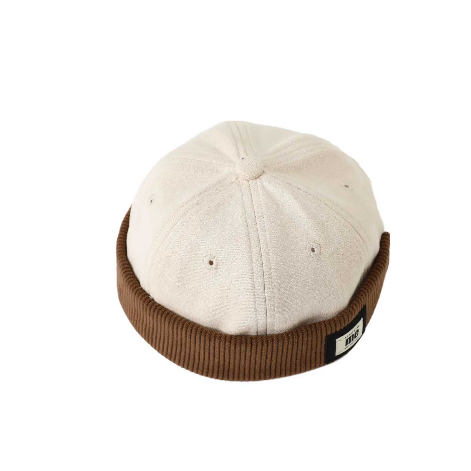 2024 Boy Kids Docker Cap Brimless Hat Spring Autumn Girl Beanie Hats Cotton Cartoon Letter Child Landlord Sailor Melon Caps Z251029