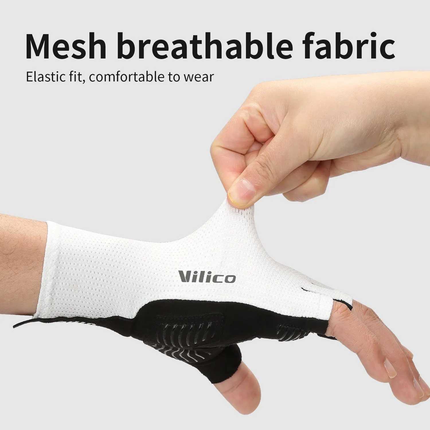 Short Cycling Gloves Fingerless Gloves Antislip Bicycle Lycra Fabric Half Finger Mitten for Mtb Road Bike Sports Racing J250922