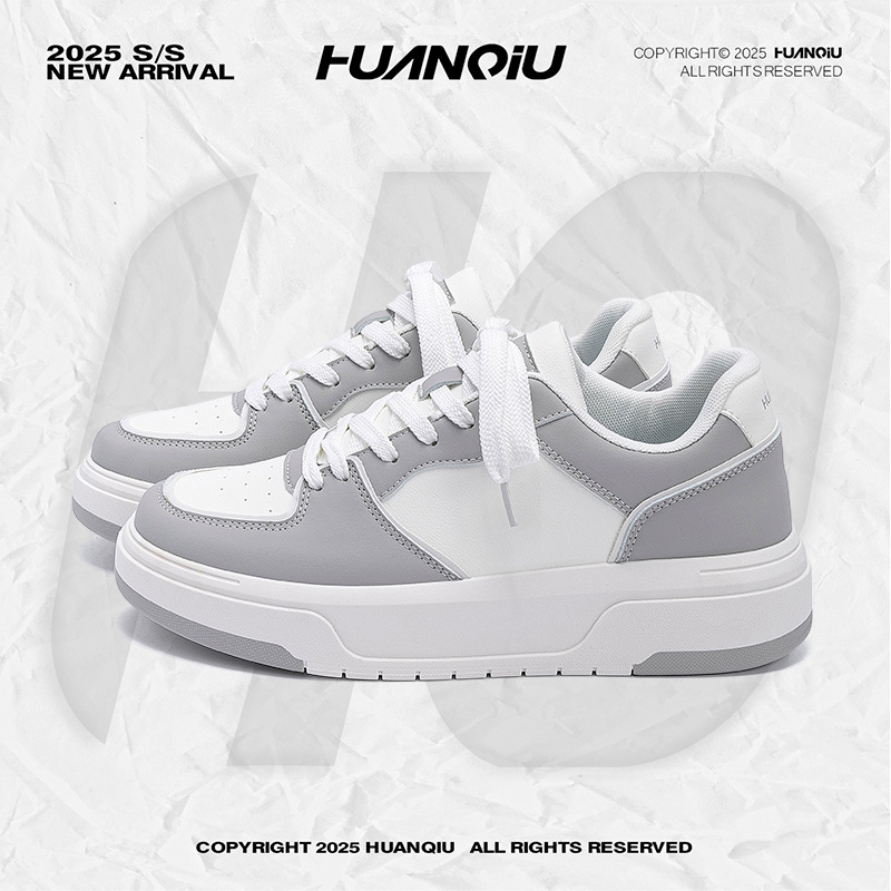 HUAN QIU Free shipping Designer Casual Shoes Thick soled board shoes height increasing men versatile shoes lightweight casual shoes high quality
