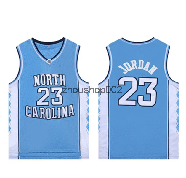 Stitched North Carolina Tarr Heels Basketball Jerseys 23 Michael UNC College Jersey Black White Blue shirt Men