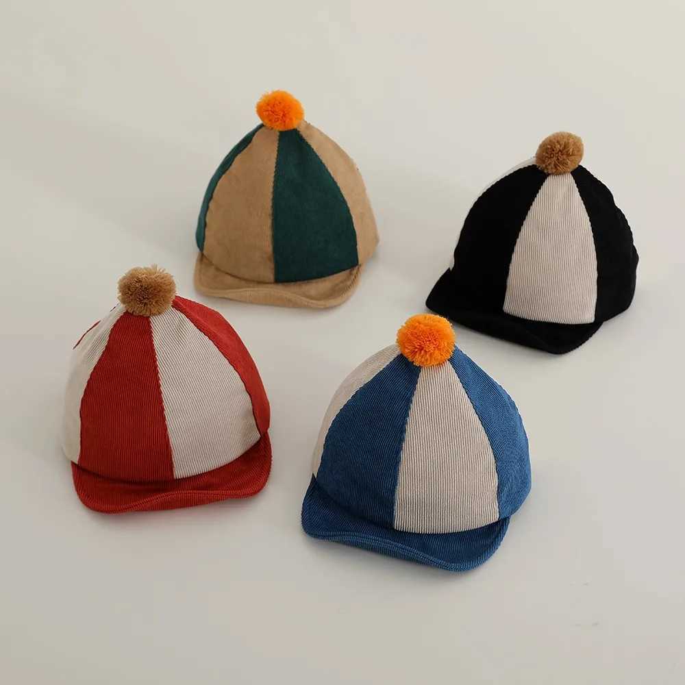 Children Patchwork Peaked Hats Fashion Baby Pointed Cap Allmatch Boy Baseball Hat Cotton Girls Sunscreen Caps Toddler Clothes Z251029