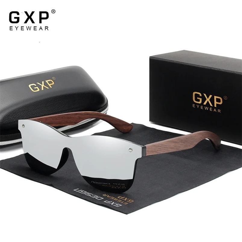 GXP Handmade Walnut Sunglasses For Men Wooden Polarized UV400 Glasses High Quality Anti-reflection Women Outdoor Eyewear 240528