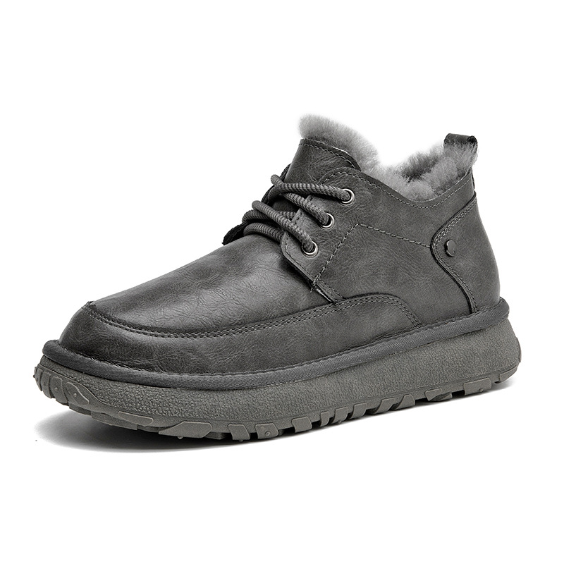 CE designer shoes Free shipping oxhide affordable luxury Winter anti slip snow boots with thick plush cotton shoes