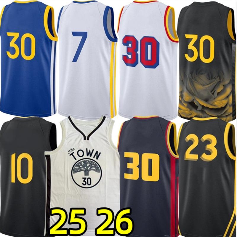 25 26 Custom Basketball Jerseys Stephe Curry Jimmy Butlerr Draymond Green Buddy Hield Gary Payton Jonathan Kuminga Brandin Podziemski Moses Moody City Jersey