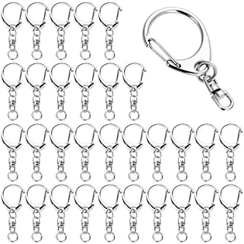 100pcs Lobster Clasp Keychain Clip Swivel 8 Shape Clasps Lanyard Snap Hook for DIY Crafts Key Chain Lobster Claw Clasp Wholesale 240112
