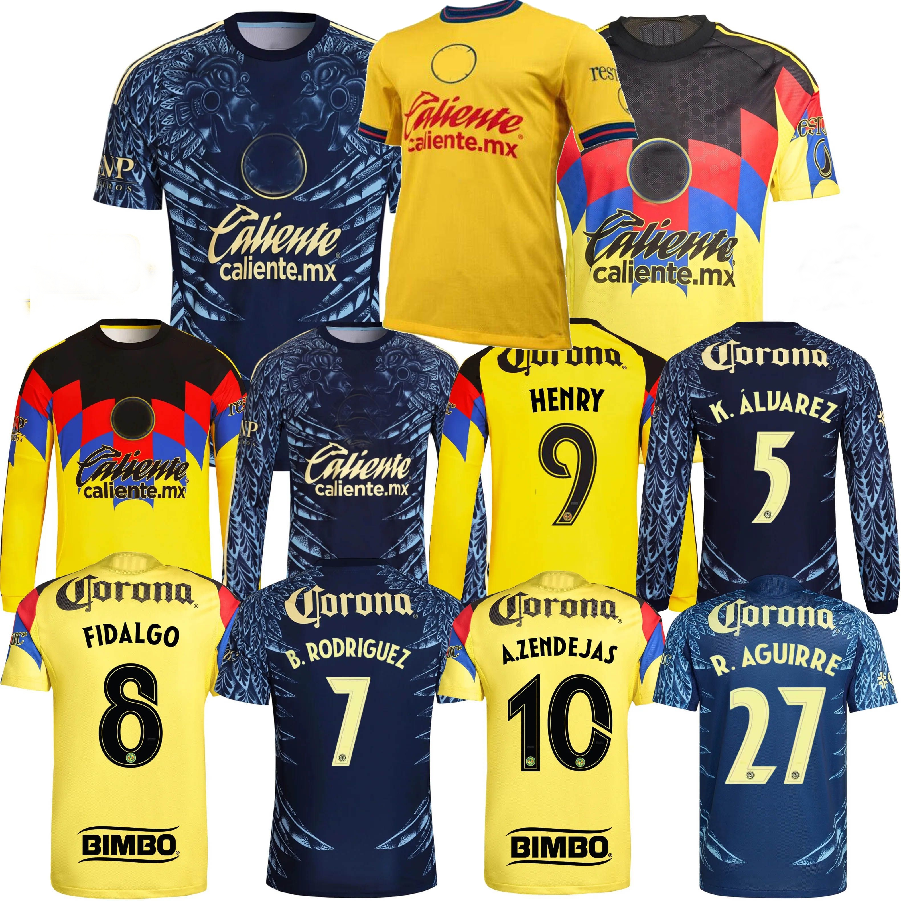 Liga MX Club America Soccer Jerseys 2024 2025 2026 K.ALVAREZ B. RODRIGUEZ D.VALDES G.OCHOA FIDALGO M.LAYUN A.ZENDEJAS MAXI 24 25 26 football men women kids shirt 4XL