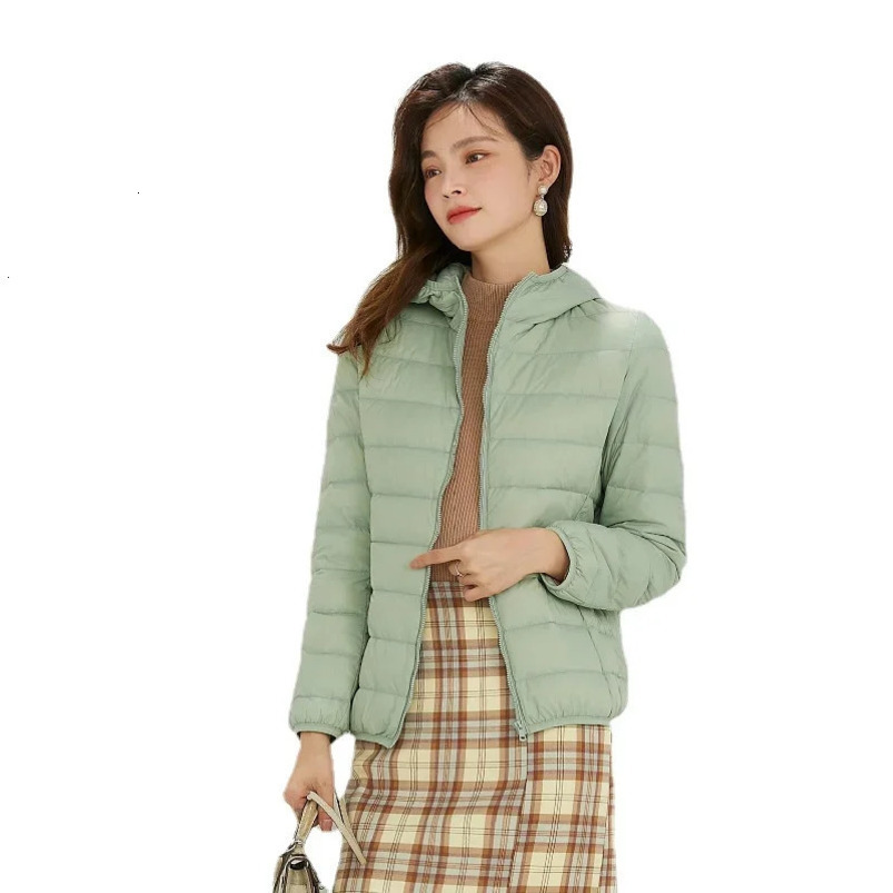 Winter and Autumn Womens White Duck Down Jacket Womens Inflatable Warm Black Coat 241112