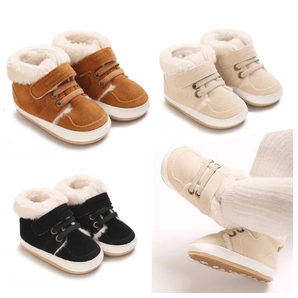 Baby Winter Boots Soft Cotton Snow Shoes for Toddlers Warm First Walkers 024M Solid Color n 251022