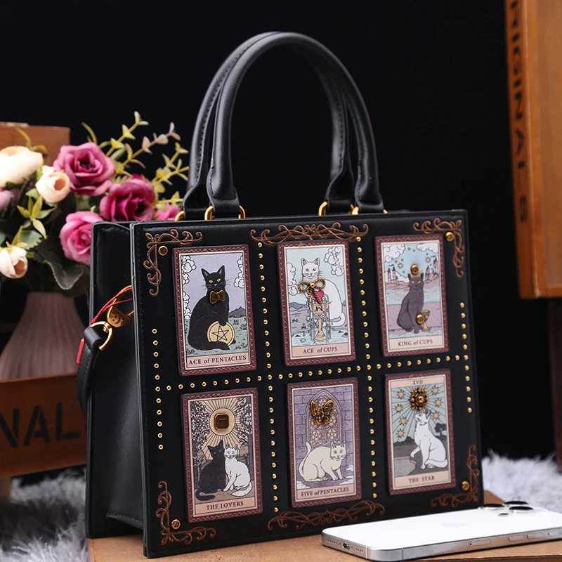 Vintage and Luxury Designer Bag with Delicate Embroidery Cat Printing Women Popular and Fashionable Tote Bag with Large Capacity J251025