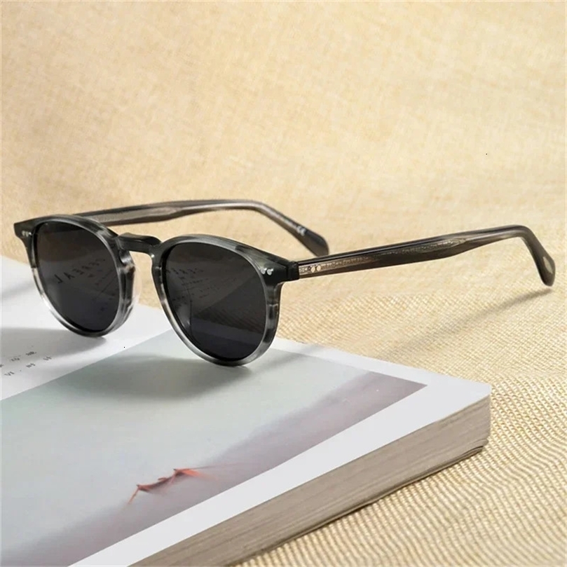 Womens Sunglasses Riley R OV5004 Trendy Round Polarized with Acetate Frame for Women Men UV400 Protection 240530