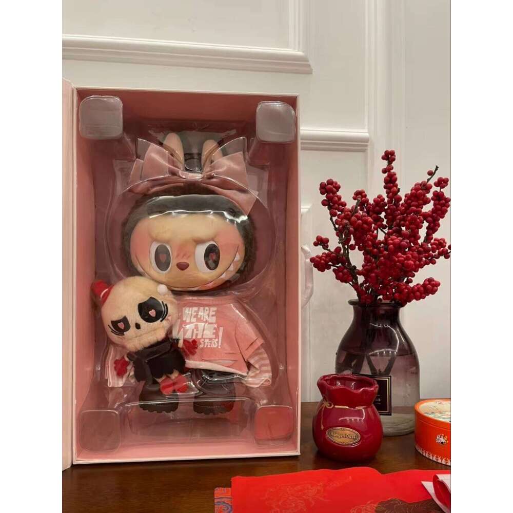 38Cm Labubu Limited Vinyl Series Valentine's Day Monsters Catch Me Plush Figure Toys