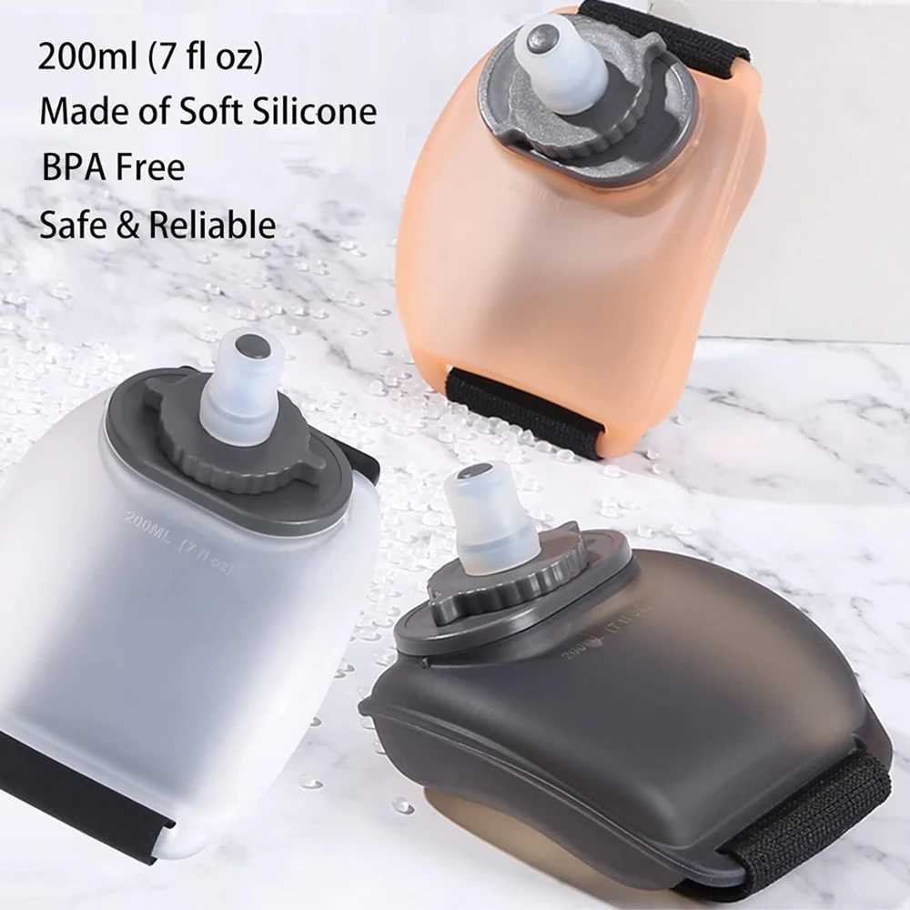 1PCS Wrist Water Bottle Wearable HandsFree Silicone 200 ml Running Water Bottle Portable Cycling Marathon Rock Climbing Sport J250923