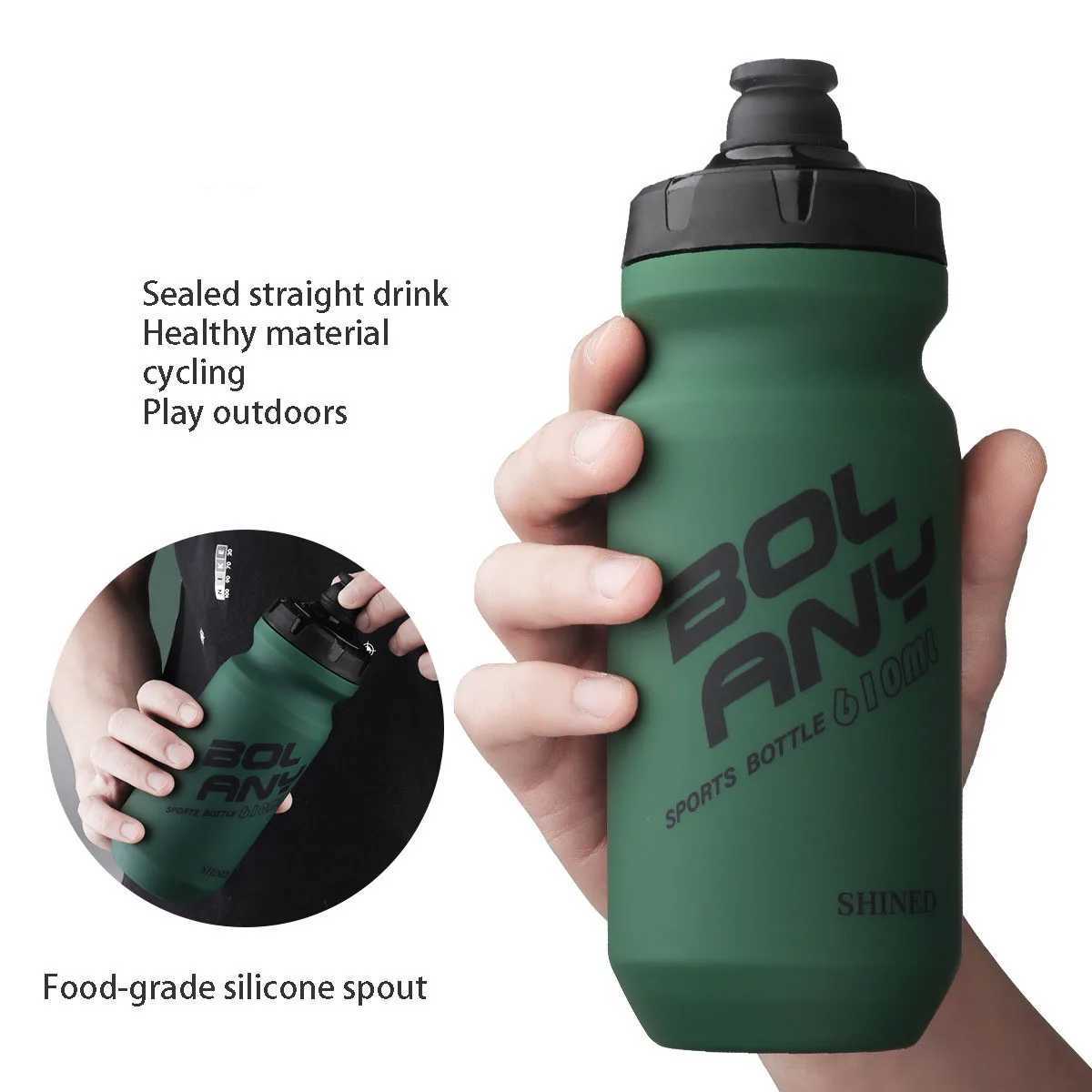 610ml Plastic Water Bottle for Bicycle Squeeze Out LeakProof Cycling Outdoor Sports Fitness Kettle J250923