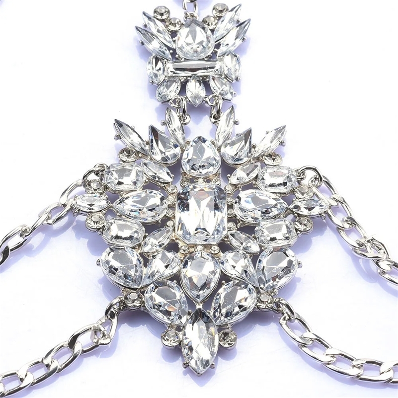 Fashion Clear Crystal Rhinestone Waist Chains Body Chain Necklace Women Jewelry Sexy Belly Chains Woman Waistband 241224