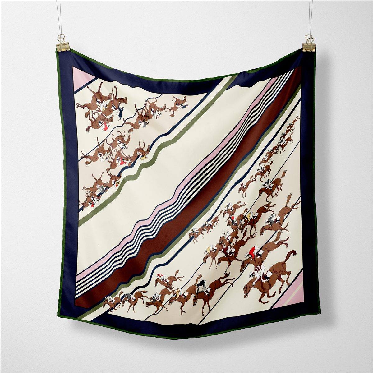 Classic Silk Square Scarf Artistic Design Headpiece Neck Accessory Adornment for Parties, Vacations, Everyday Wear, and Gifts