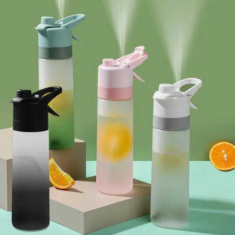 Spray Water Bottle 2 In 1 Water Bottle With Spray Refill Large Capacity Outdoor Drinking Sprayer Plastic Mugs Large Capacity J250923