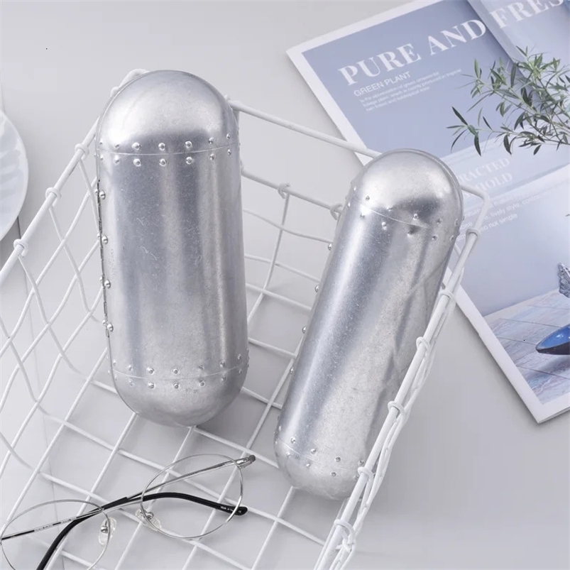 Cubojue Aluminum Round Glasses Cases Hard Light Sunglasses Boxes Fashion Silver Big Small Size 240514