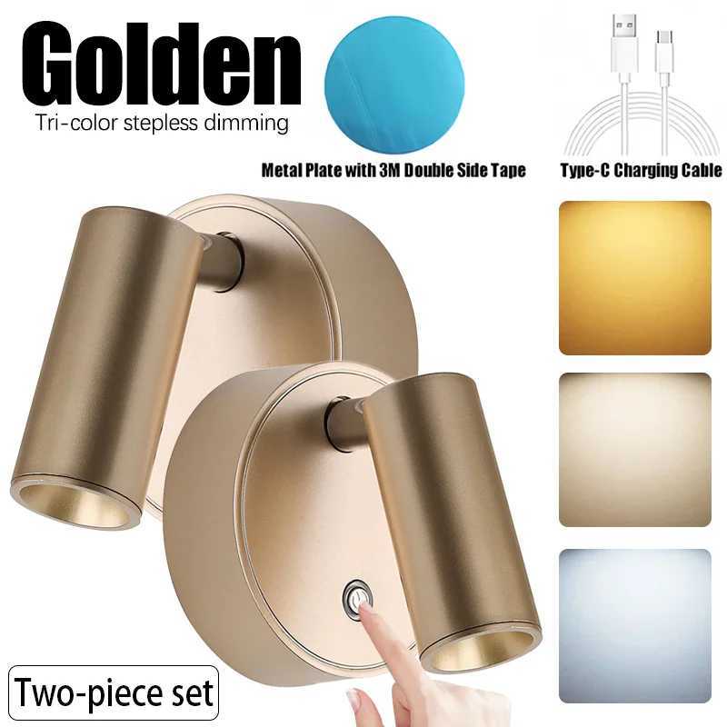 LED Magnetic Wall Lamp USB Rechargeable Touch Switch Adjustable Brightness Ideal for Bedroom Dining Room Party Art Decora C251124