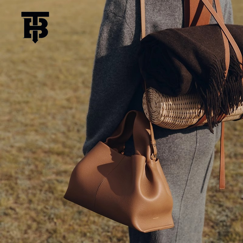 TB BHULAMTE Free Shipping New Designer Bag French Cloud Bag Genuine Leather 2025 High-quality Women's Fashion Dumpling Bag Armpit Handbag Shoulde