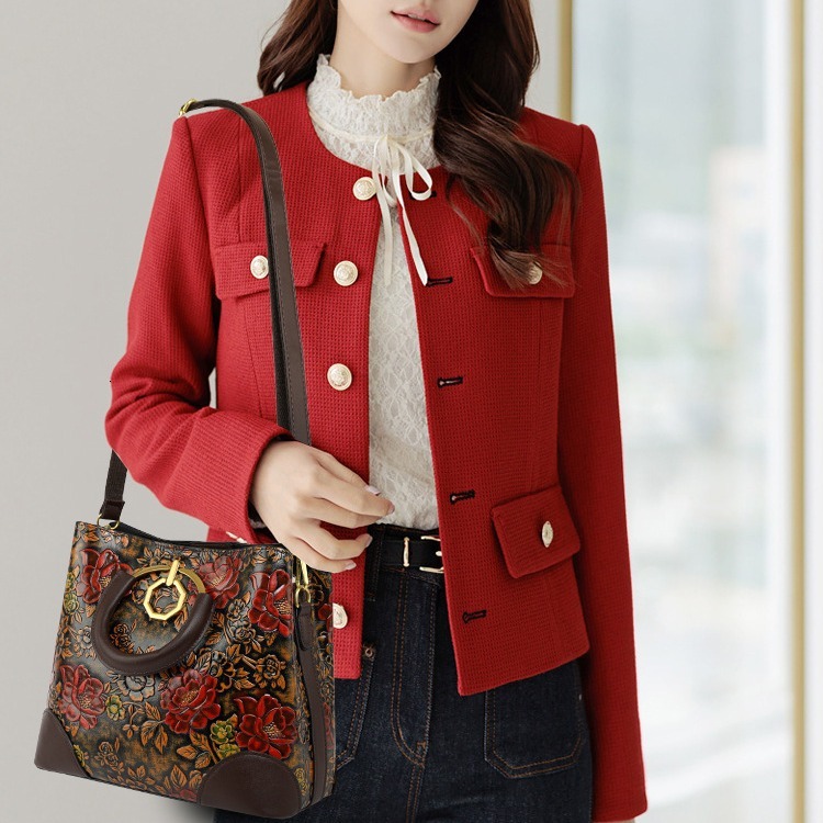 2025 hot selling women's shoulder bag new embossed pattern fashionable multifunctional designer women's shoulder horizontal handbag