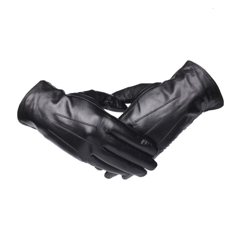 Five Fingers Gloves GOURS Winter Real Leather Gloves Men Black Genuine Goatskin Gloves Fleece Lined Warm Fashion Driving Mittens Arrival GSM043 230717