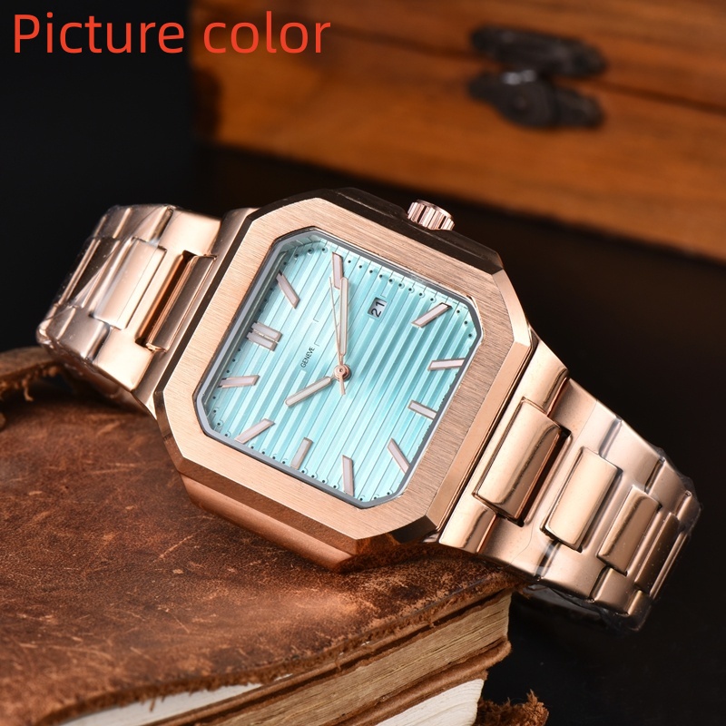 Pate Wrist Watches for 2025 New Mens Watches Three needles Quartz Watch High Quality Top Luxury Brand designer Clock Steel Strap Fashion GENEVE Luxurious Gift