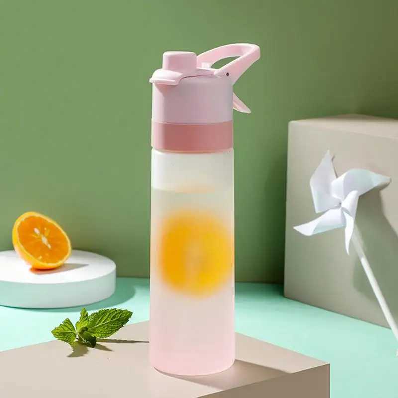 Spray Water Bottle 2 In 1 Water Bottle With Spray Refill Large Capacity Outdoor Drinking Sprayer Plastic Mugs Large Capacity J250923