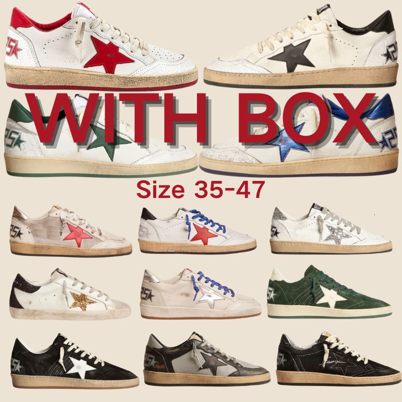 Generic Golden Design Brand designer shoes flattie Men Women Ball Star Shoes dirty-made Sneakers Classic Casual Sneaker Italy Trainers size 35-47 with box