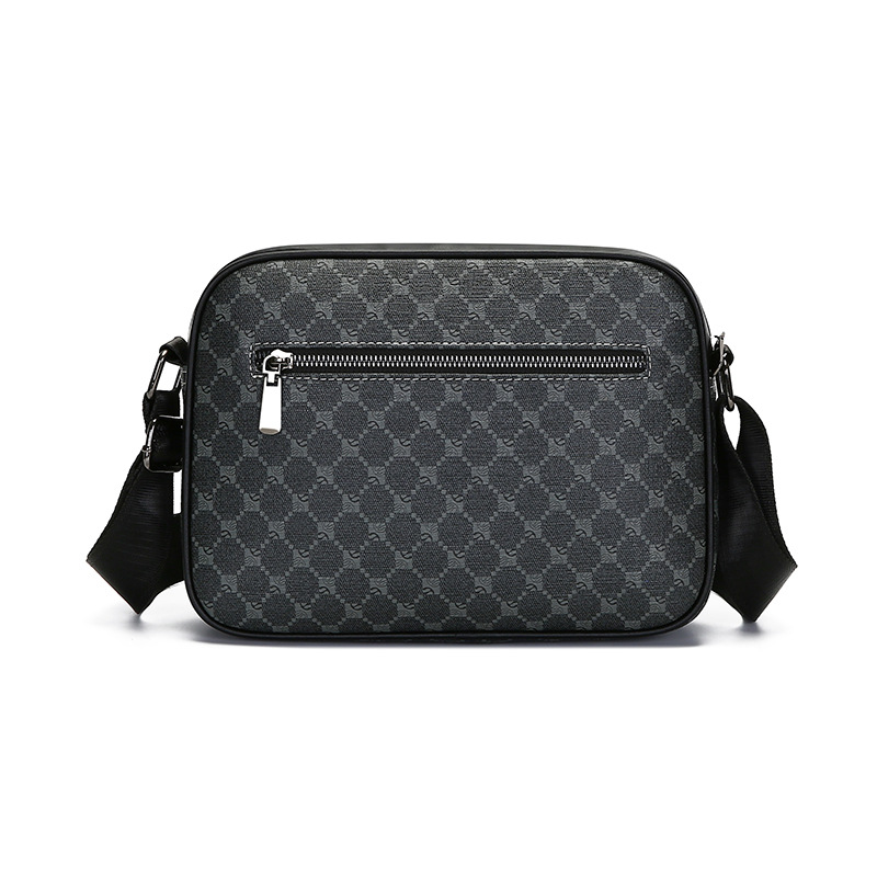 Designer crossbody bag man commuter shoulder bag casual check printed mailman bag outside small backpack