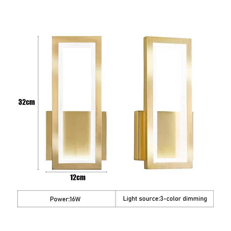 2PCS Modern Creative Wall Light LED Simple 3 Color Dimmable Indoor Wall Lamp Bedroom Bedside Staircase Home Decoration Lighting C251124