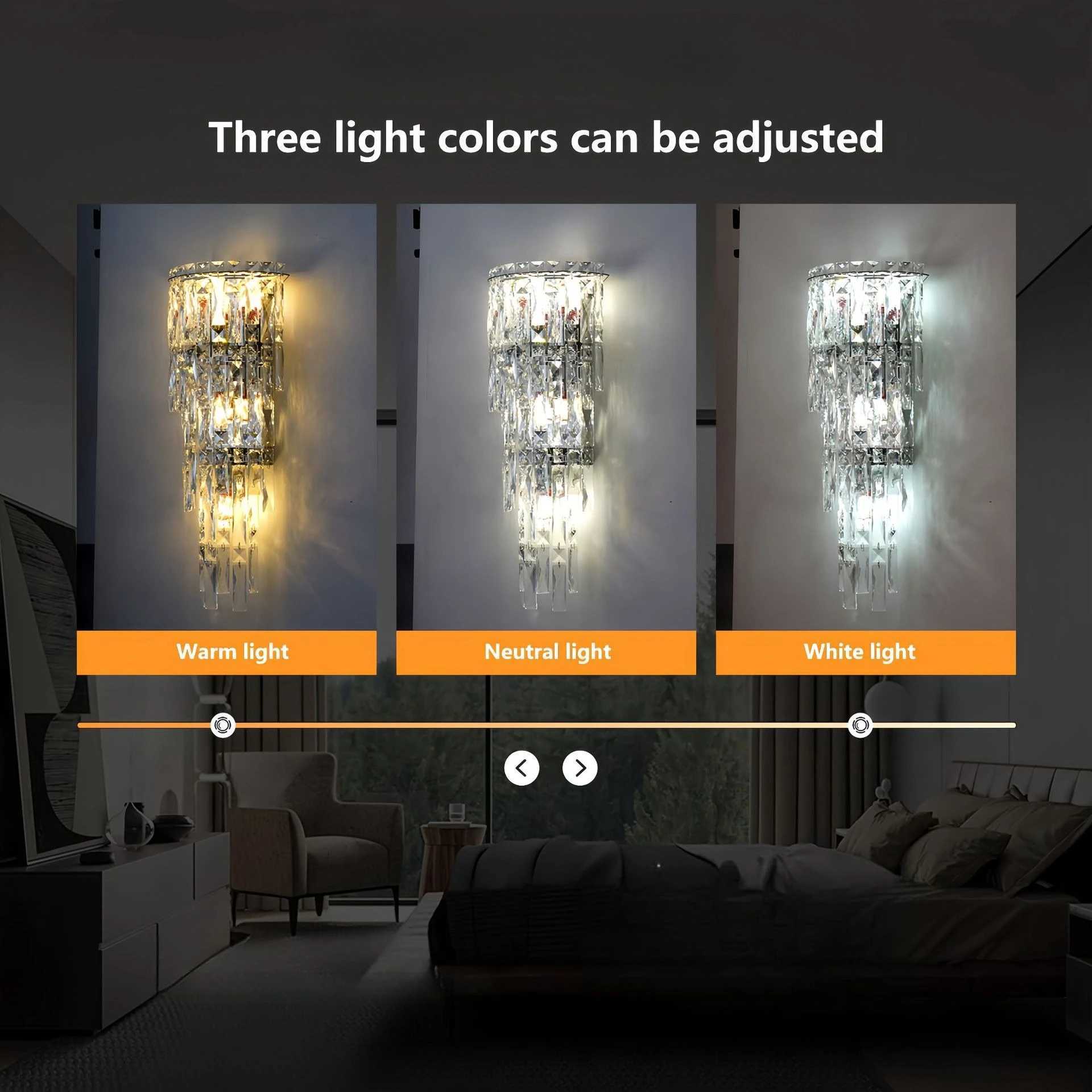 Hotel Lobby Modern Bedroom Staircase Indoor Lighting Villa Living Room Background Decor Home Crystal Wall Lamp C251124