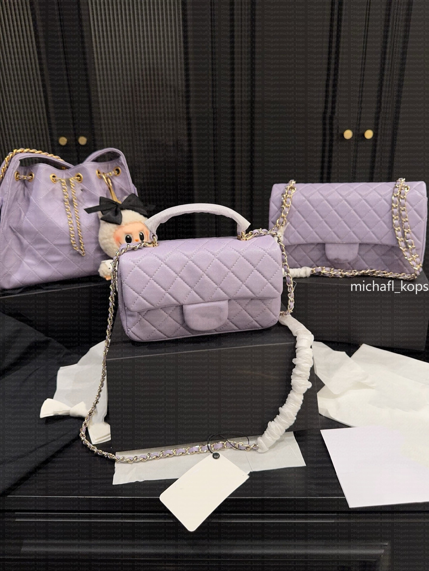 Fashion tote bag 7A lavender purple shoulder bag tote bag dinner bag women's woc handbag shoulder bag classic CF crossbody bag designer bag handbag luxury bag