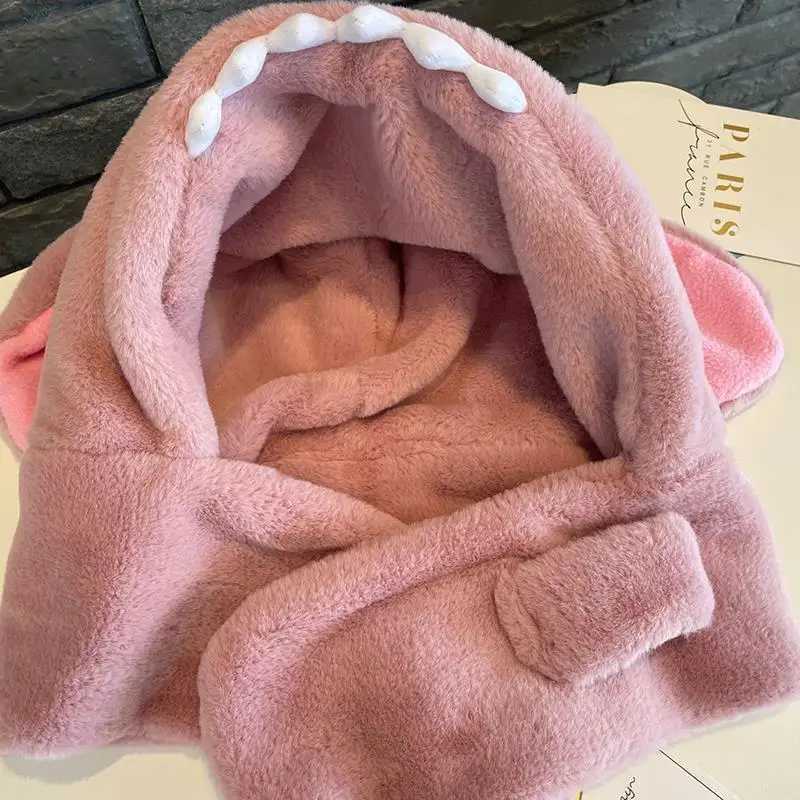 New Stitch Winter Child Hat Glove Set Kawaii Girl Plush Scarf Thicken Warm Baby Anime Cartoon Clothes Accessories Student Z251029