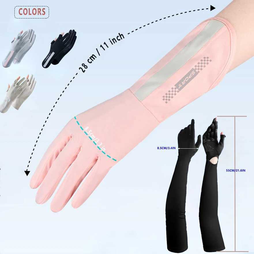1 Pair Breathable Lightweight Sun Protection GlovesUltraThin NonSlip UV ShieldBreathable Stylish for OutdoorElastic Fit J250922