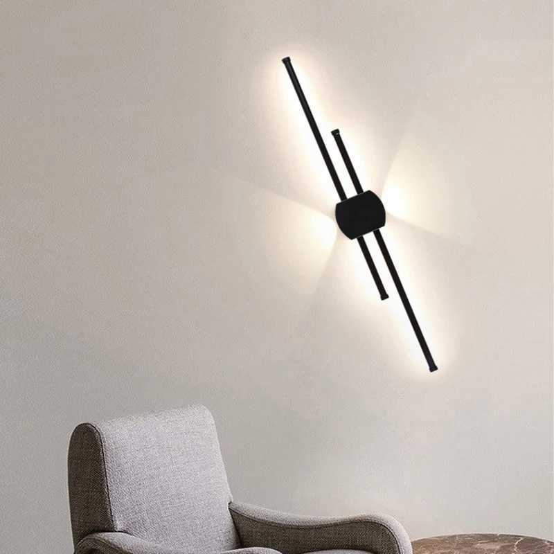 Modern Lines Wall Light Black Led Wall Lamp Bedroom Study Room Lights Fixtures Indoor Decoration LED Lighting for Wall C251124