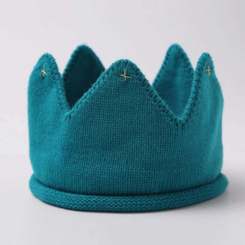 Knitted Crown Soft Cotton Baby Winter Hat Cap Newborn Photography Props For Birthday Party Decor Accesssories Z251029