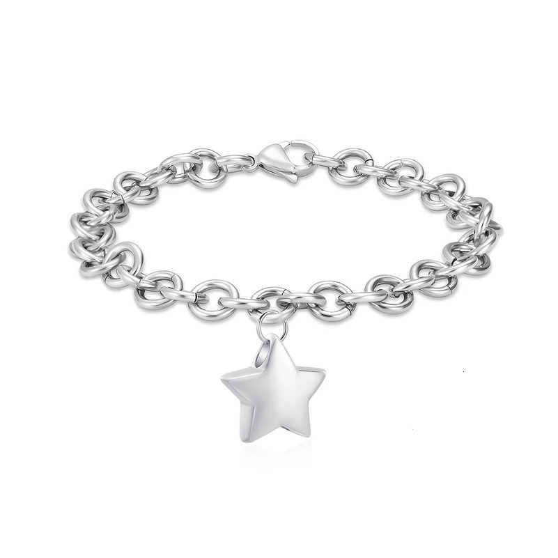 Cremation Jewelry Star Urn Ashes for Women Gilrs Keepsake Bangle Memorial Link Bracelet designer bracelet women luxury jewelry gold mens bracelet desi - view 3