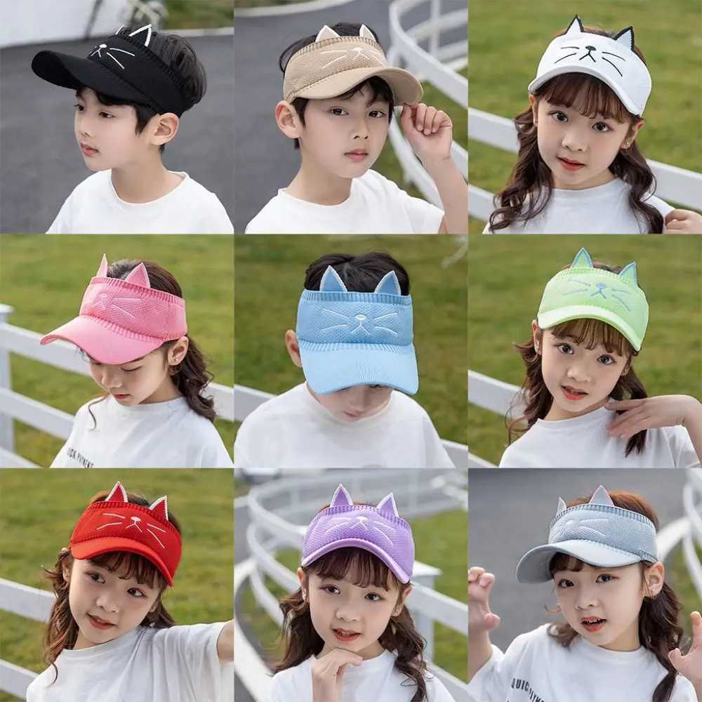 Fashion Summer Children Baseball Cap Cartoon Elastic Empty Top Hat Cotton Large Brim Baby Sun Hat Four Seasons Z251029