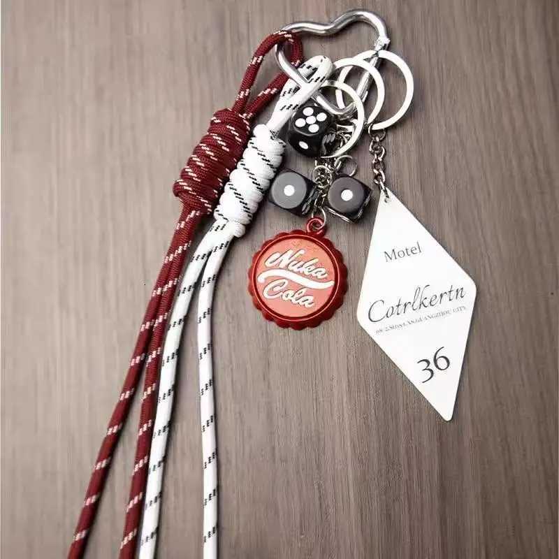 New Cool Wind Braided Rope Trendy Creative Bag Pendant Creative Bag Accessories Car Keychain Fashion Bag Parts Accessories D250923