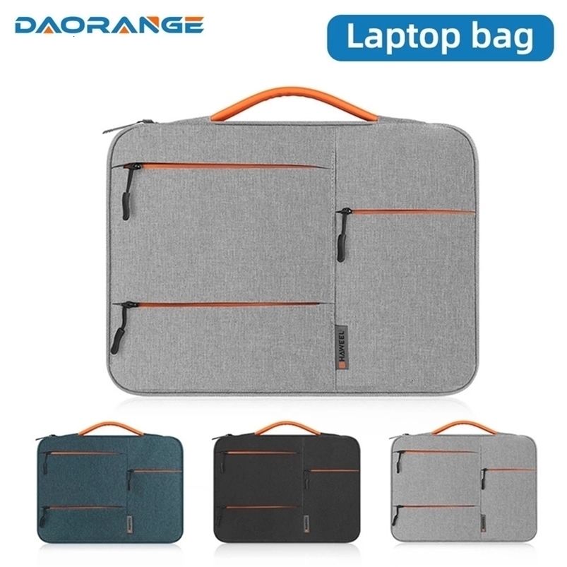 Waterproof Laptop Bag 13 14 15INCH Portable Cover Double Zipper Computer Carrying Bag For Macbook Air Pro iPad Handbag Briefcase 240528