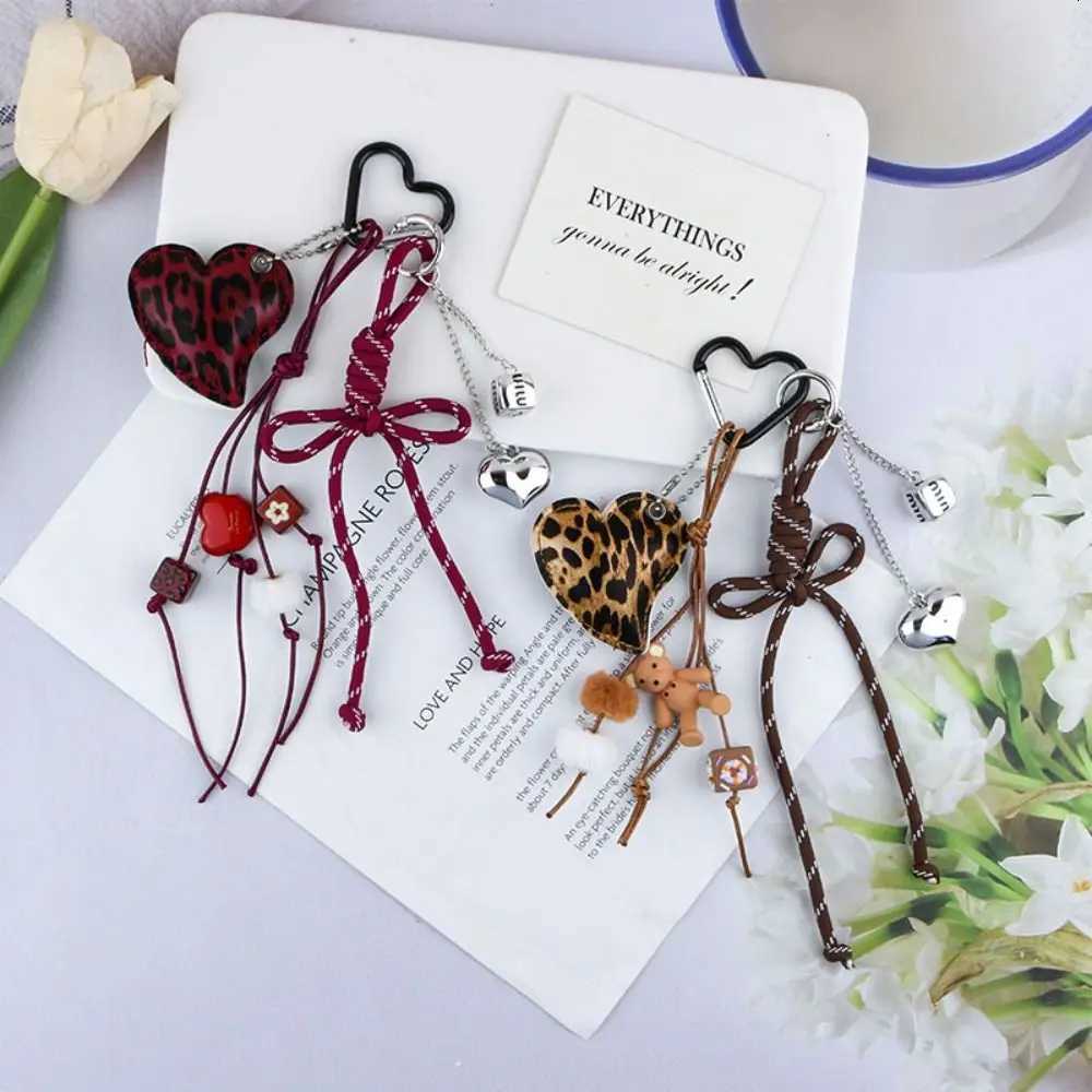 Creative Heart Purse Hanging Pendants Bow Hanmade Rope Keychain Bag Pendants D250923