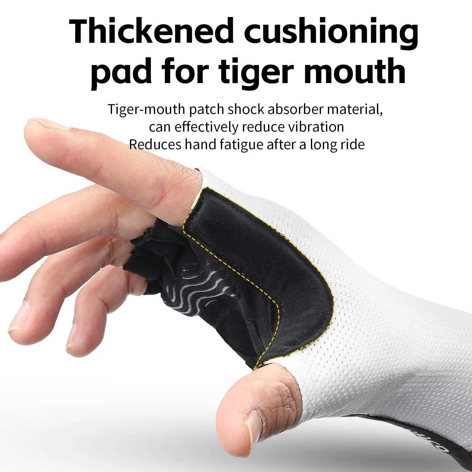 Short Cycling Gloves Fingerless Gloves Antislip Bicycle Lycra Fabric Half Finger Mitten for Mtb Road Bike Sports Racing J250922
