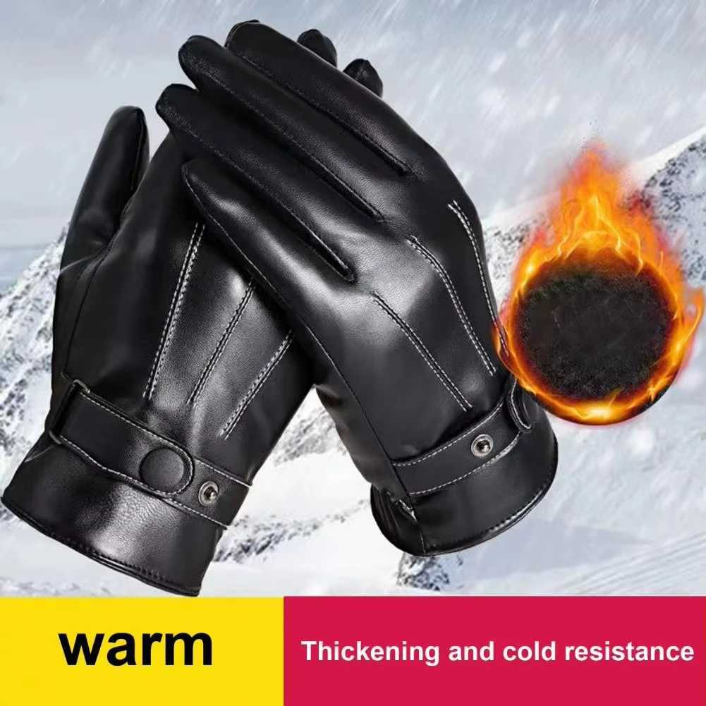 Winter Cycling Gloves Motorcycle Winter Outdoor Waterproof Touch Screen Cold Protection Pile Thick Riding Electric Warm Gloves J250922