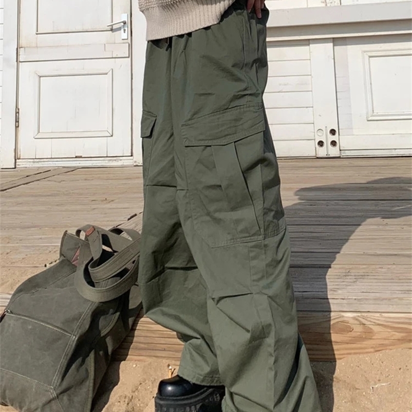 HOUZHOU Techwear Parachute Wide Cargo Pants Men Hip Hop Wide Leg Trousers Male Quick Drying Streetwear Loose Oversize Korean 240814