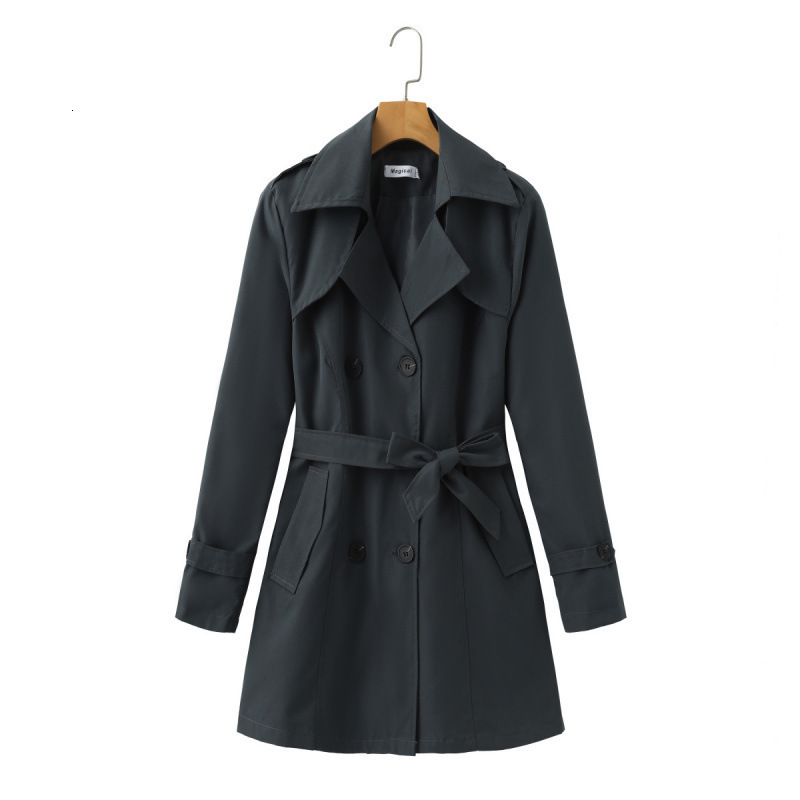 Womens Trench Coat Spring Autumn 2025 Korean Fashion Casual Versatile MidLength Coat Womens Overcoat 240926