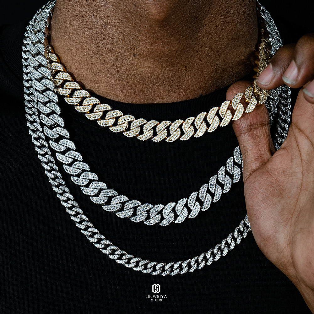 New Arrival Miami Cuban Link Chain in Rose Gold Solid Brass Rhodium Plated Fashionable Necklaces