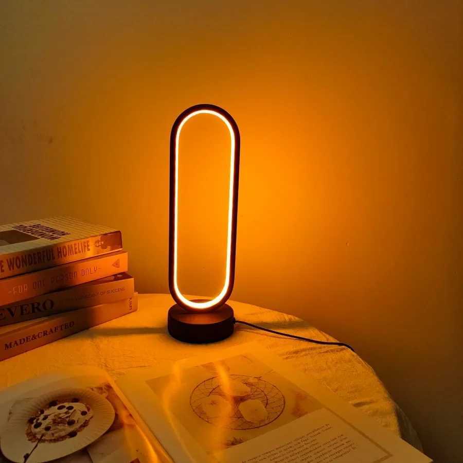 1PC Lamp bedroom Ring Lamp Living Room Threecolor Dimming Bedside Lamp LED Night Light C251115