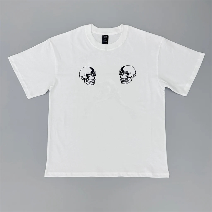 Men Number Nine Skull Head guitar T Shirts T-Shirt Hip Hop Skateboard Street Cotton T-Shirts Tee Top US size R037 240801